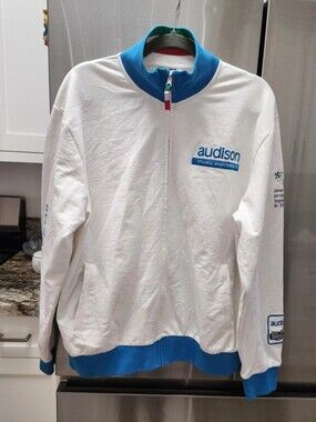 Audison Audio Music Experssion, White Sweatshirt Jacket, Rare! Size XL